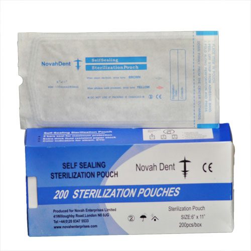 NovahDent Self Seal Sterilisation Pouches (135x280mm) - Image 3