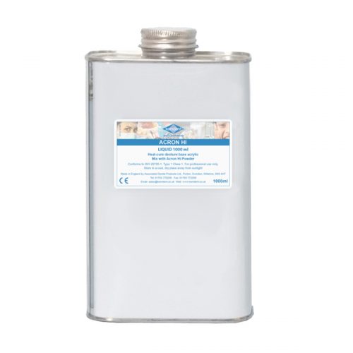 Kemdent Acron HI High Impact Denture Base Acrylic Liquid (1 Litre)