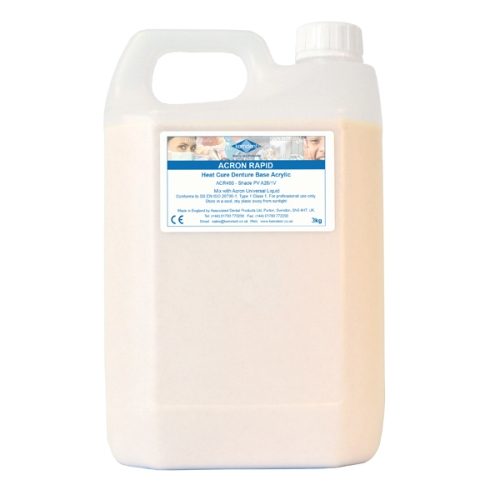 Kemdent Acron Rapid Heat Cure Denture Base Acrylic Powder (Pink Veined 3Kg)