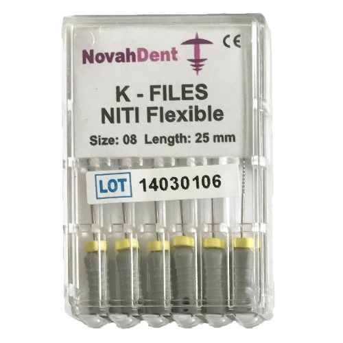 NovahDent K Files Size 08 (25mm Long)