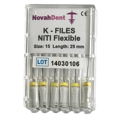 NovahDent K Files Size 15 (25mm Long)