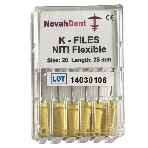 NovahDent K Files Size 20 (25mm Long)