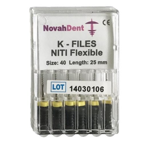 NovahDent K Files Size 40 (25mm Long)