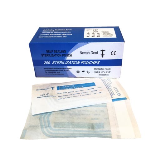 NovahDent Self Seal Sterilisation Pouches (57x130mm)